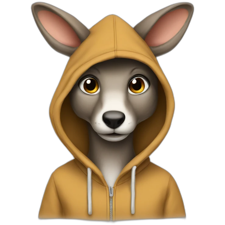 kangourou with hoodies emoji