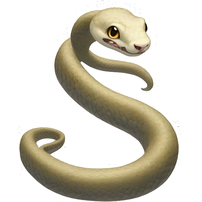 Cat snake white emoji