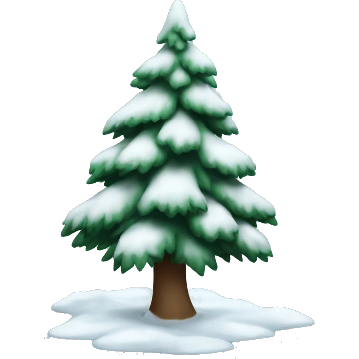 snowy fir tree emoji