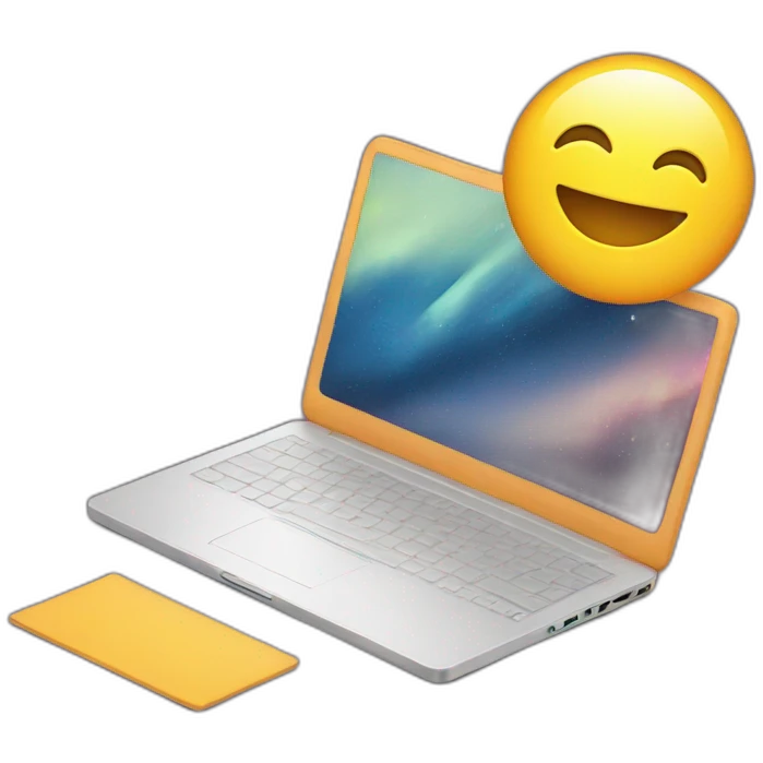 smiley face with laptop emoji