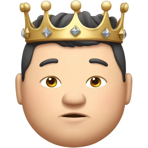 Fat man with crown emoji