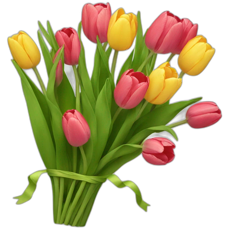 Tulip bouquet emoji