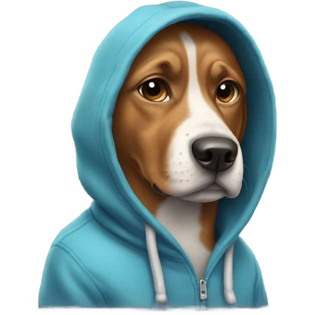 Dog in a hoodie emoji
