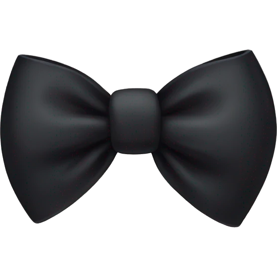 Black bow emoji