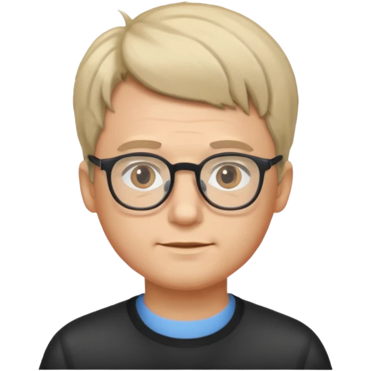 SEÑOR CON POCO CABELLO Y GAFAS emoji