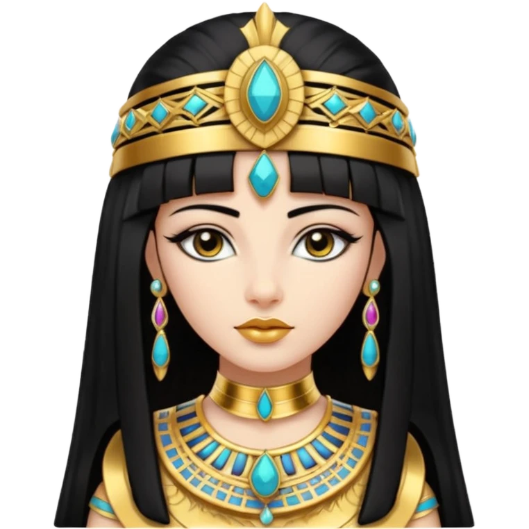 long hair, cleopatra emoji