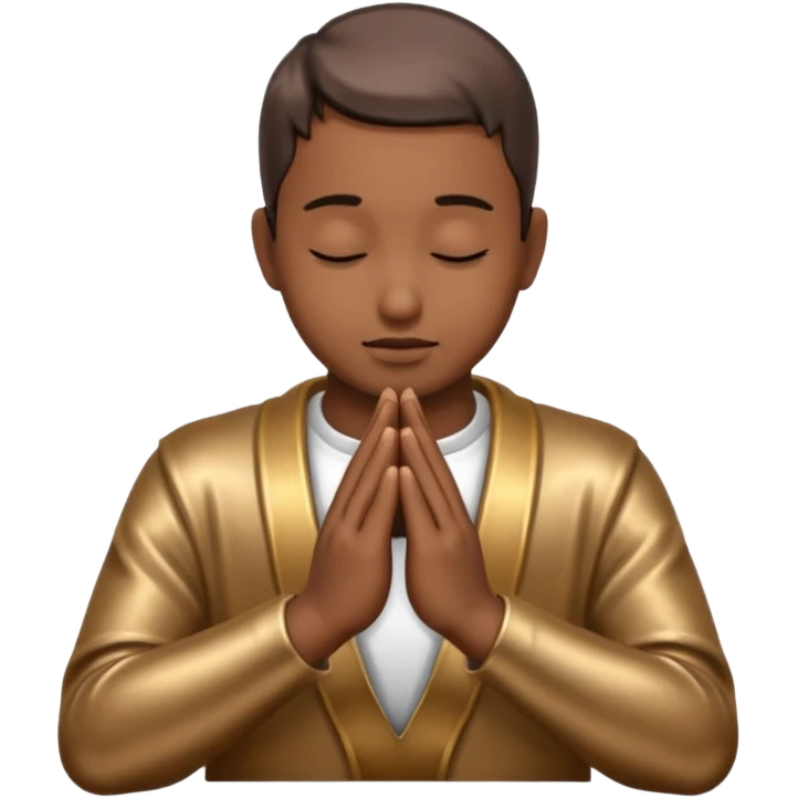 praying metallic hands emoji