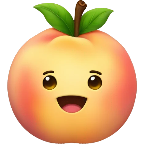 Plump peach emoji
