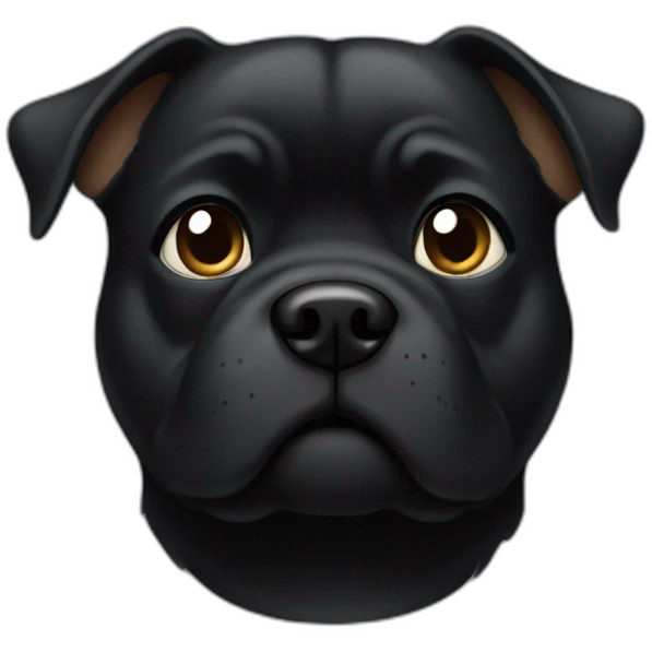 Dark fat dog emoji