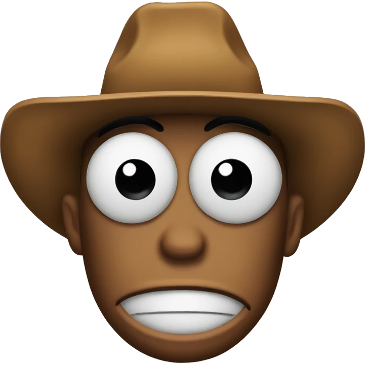 emoji face with cowboy hat on sobbing emoji