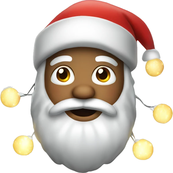 Santa Claus with Christmas Lights emoji