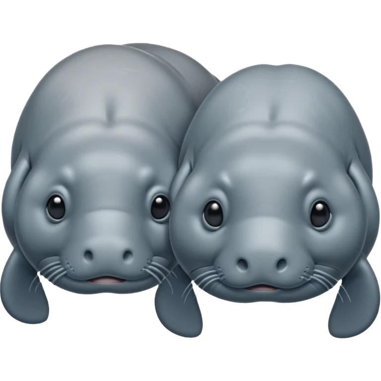 two manatees sad  emoji