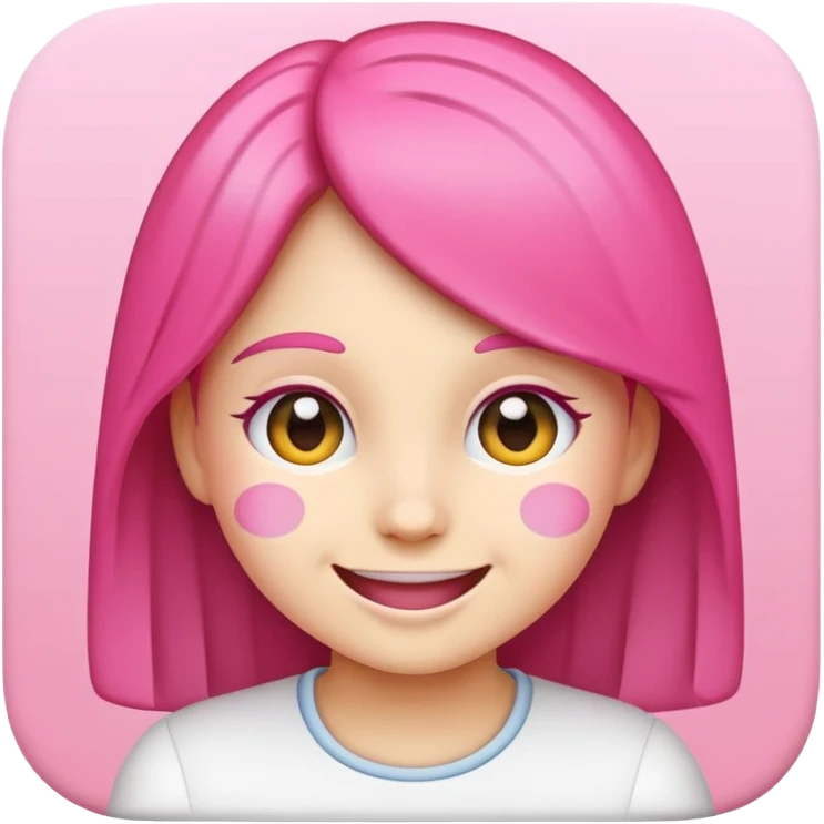 Girl’s emoji, pink and white  emoji
