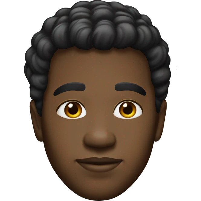Black man in the 60s realistic  emoji