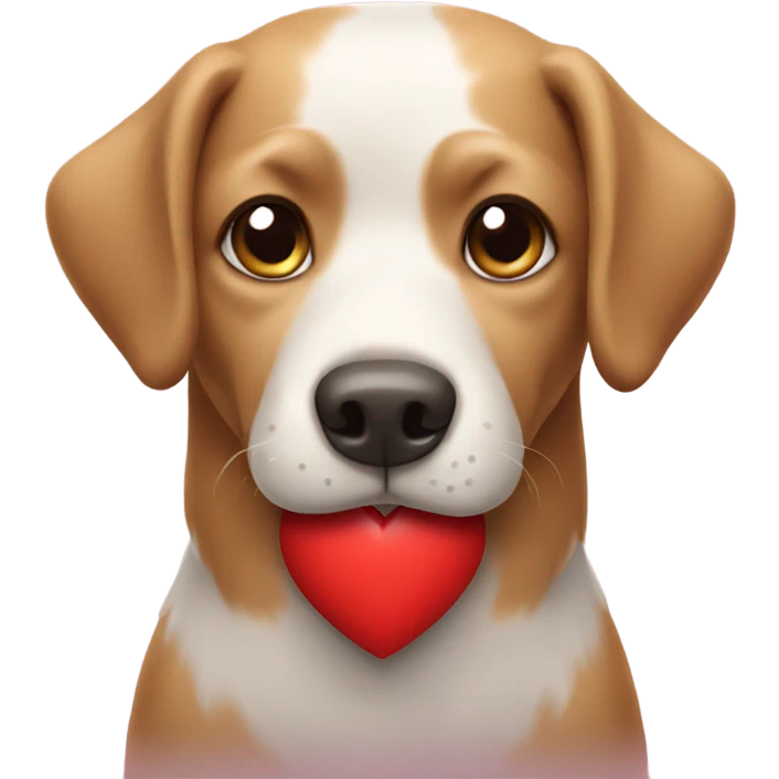 Dog with heart emoji
