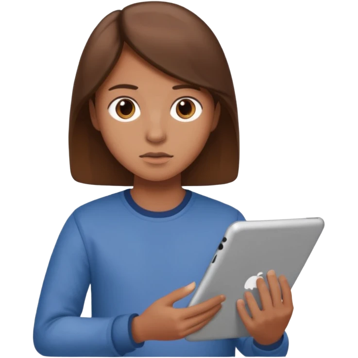 ESTUDIANTE CON IPAD emoji