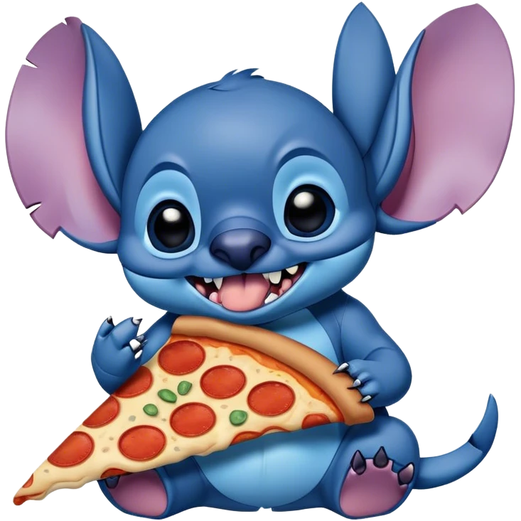 stitch eating a slice of pizza emoji