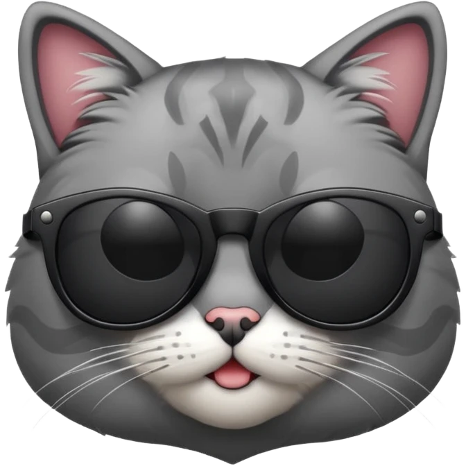 Cat with sunglasses emoji