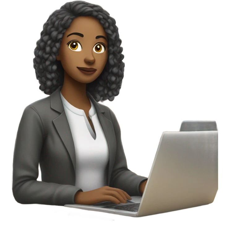 Computer science university, student woman, lighter skin   emoji