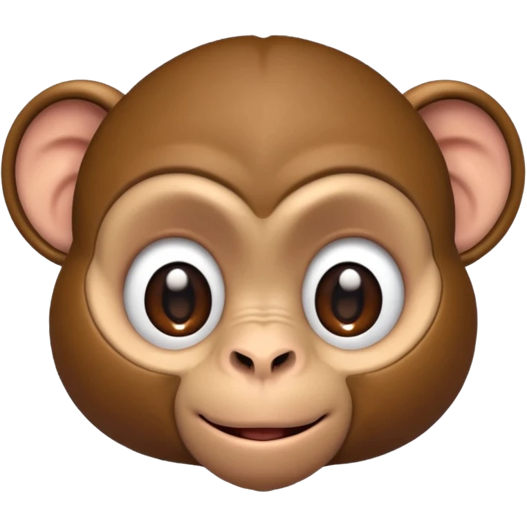 monkey with six ears, cute expression emoji