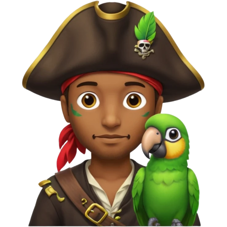 pirate and parrot emoji