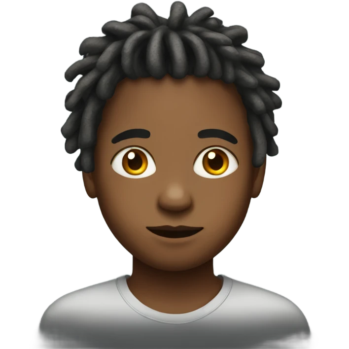 boy with locs hair portrait emoji