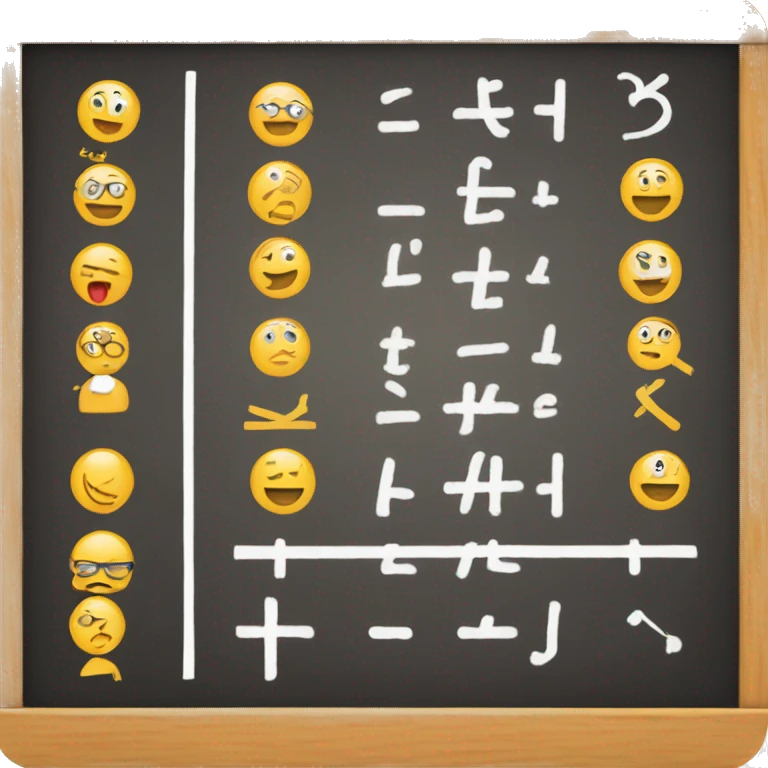 school board with equations emoji
