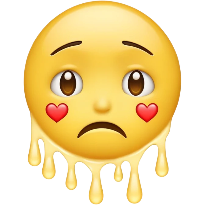 Sad emoji with heart eyes emoji