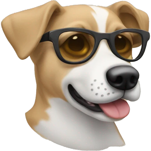 Perro con gafas emoji