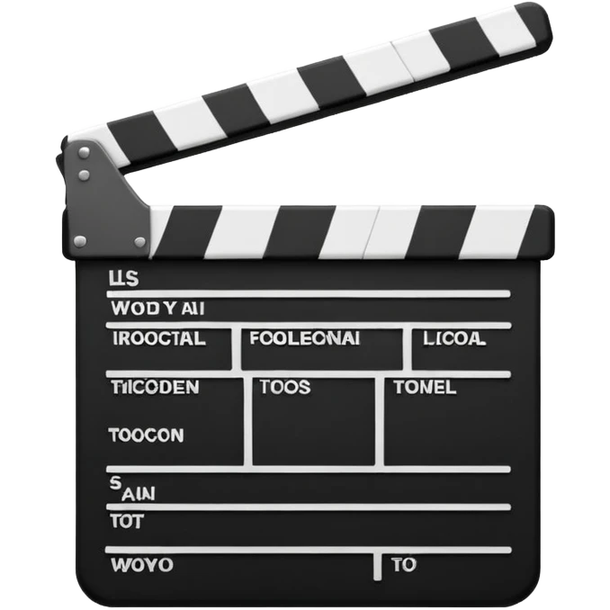 movie clapperboard emoji