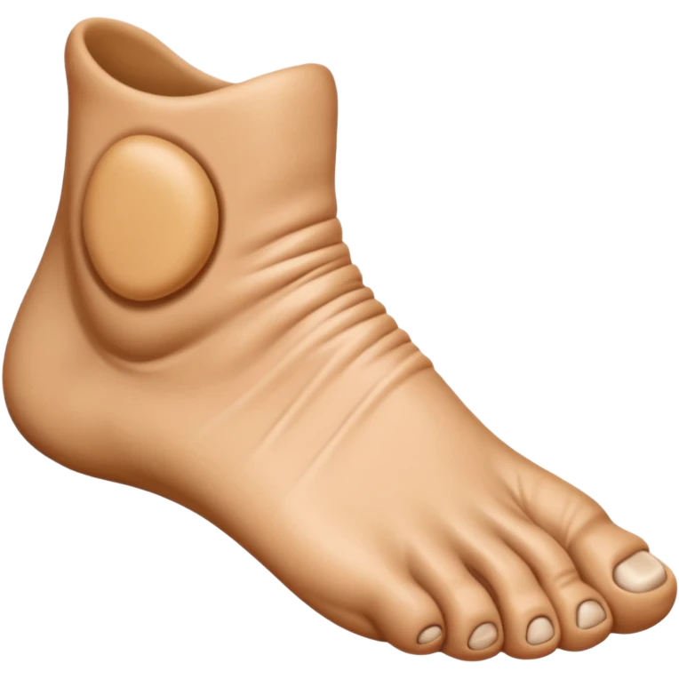missing toe of a foot emoji