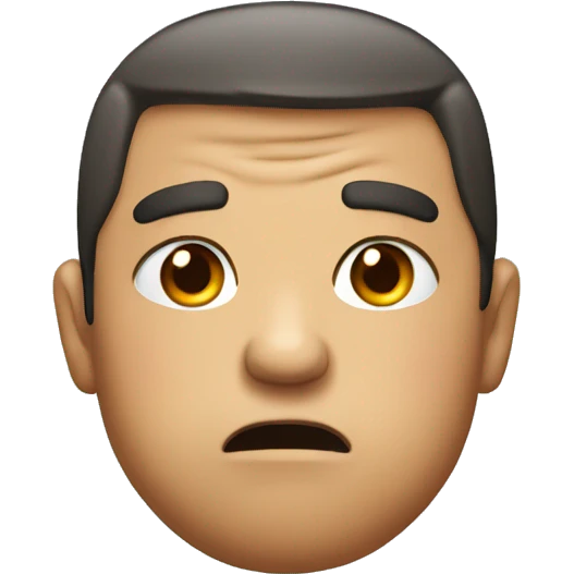 Cheeks puffed upset emoji