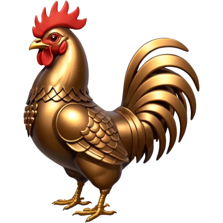 Armored rooster emoji