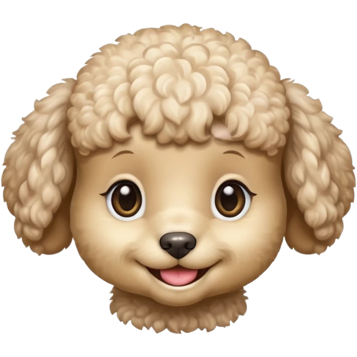 smile, baby Poodle
, only face  emoji