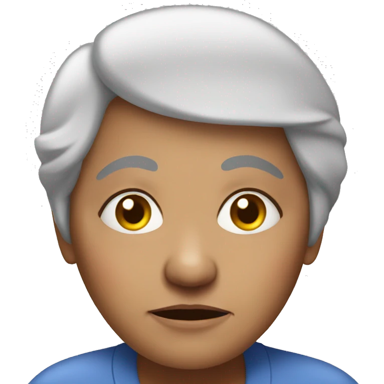 grandma starts to look very tired emoji