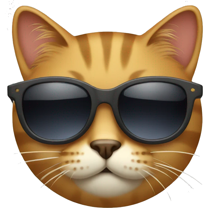 Cat with sunglasses emoji