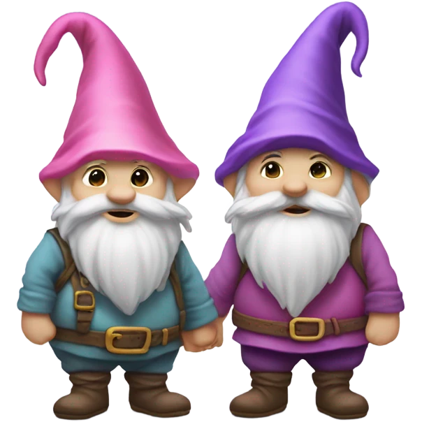 Pink and purple Gnome’s in love emoji