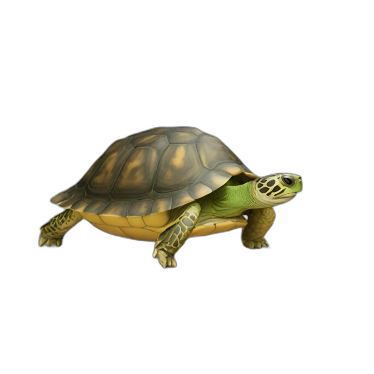 Tortue sur un chat qui mange emoji