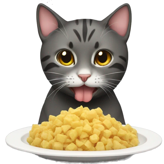 cat eating  emoji
