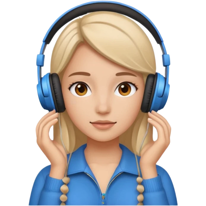 A girl that’s has headphones on emoji