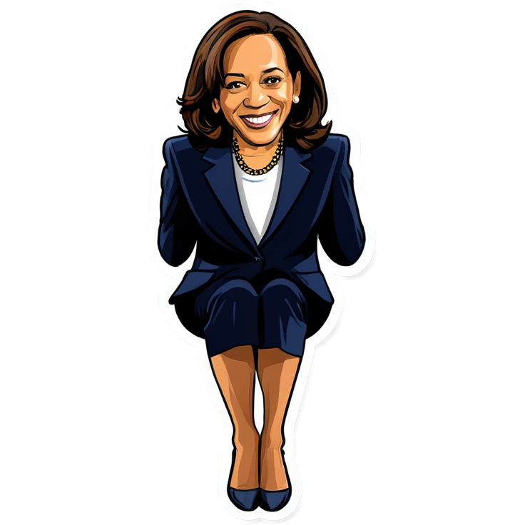 Kamala Harris on a toenail emoji