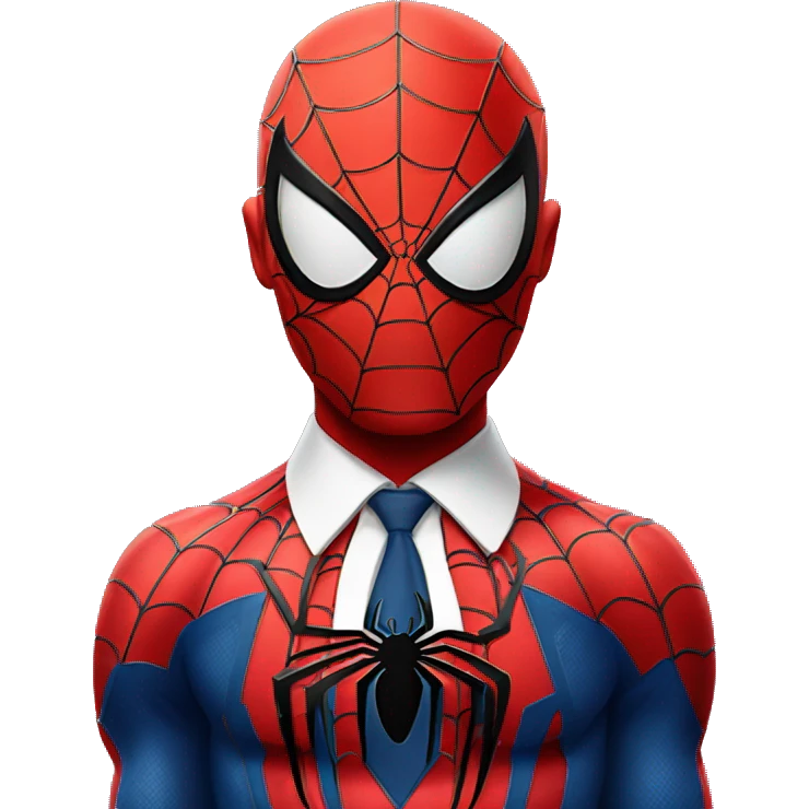 Spiderman wearing a bow emoji