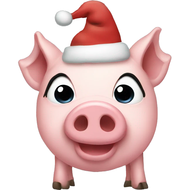 Christmas pig emoji