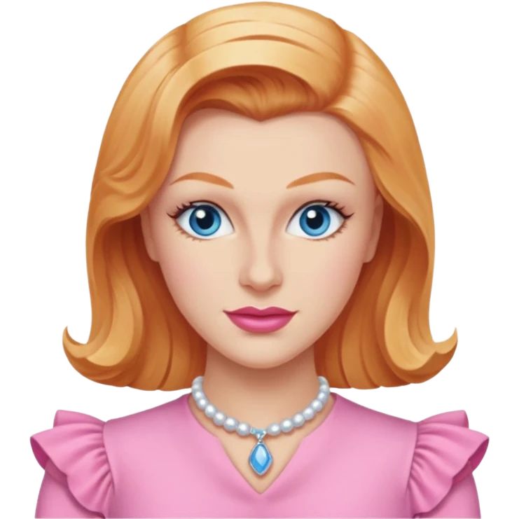 Ginger Rogers with blue eye, pink outfit emoji