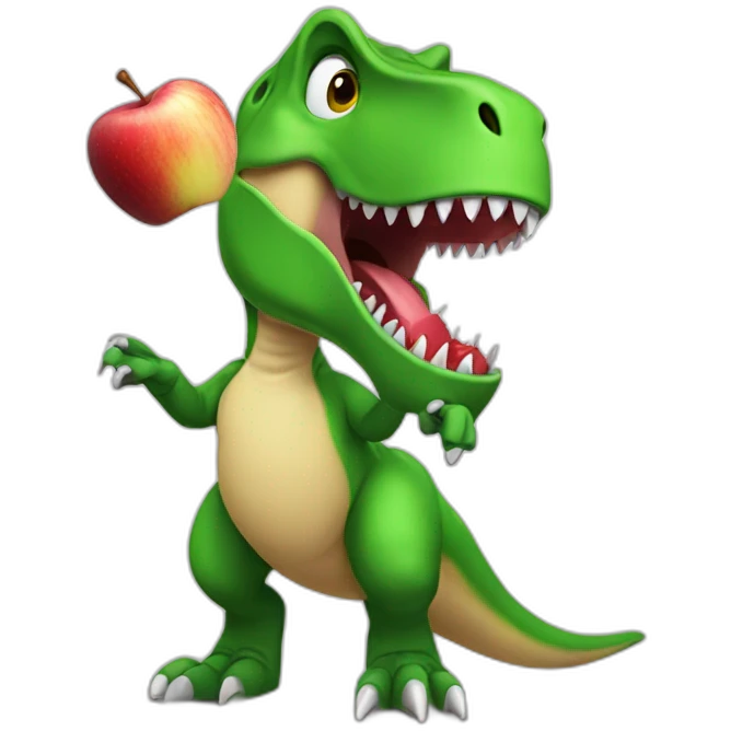 T-rex eating à Apple  emoji