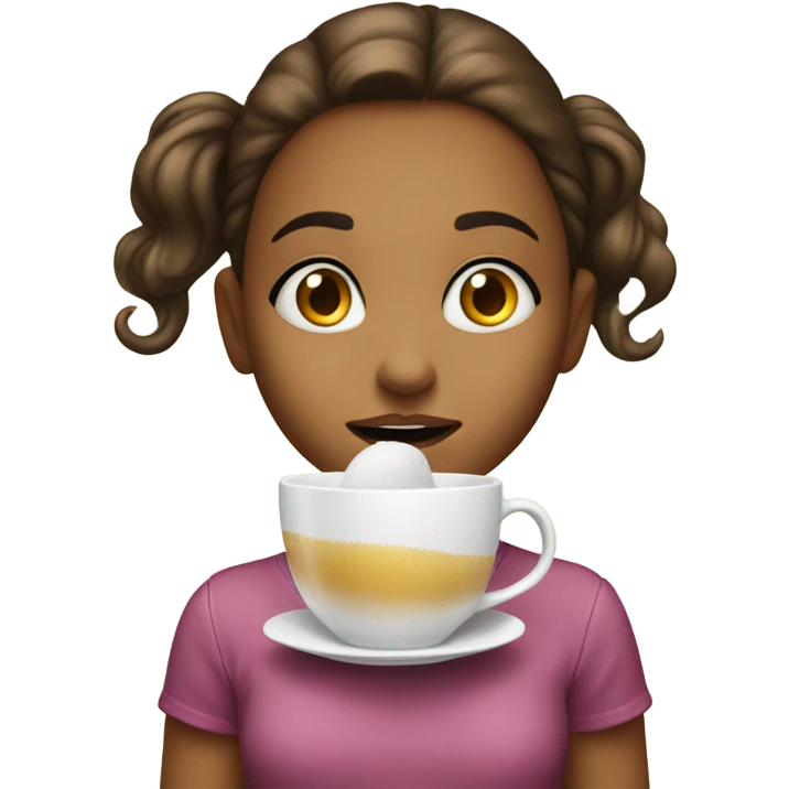 Girl sniffing sugar emoji