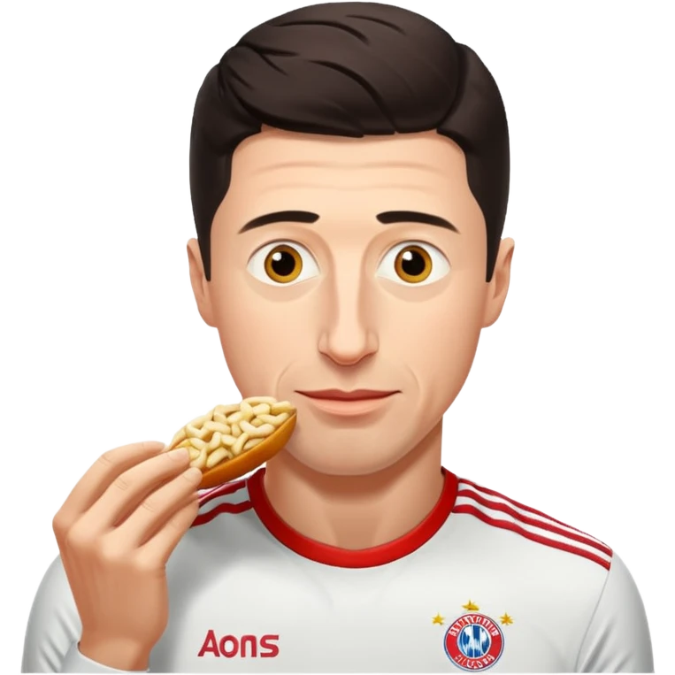 Robert Lewandowski eating perogis emoji