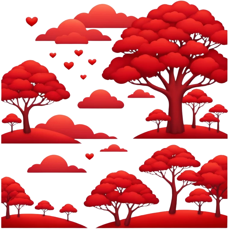 Romantic Red Aesthetic Scenery emoji