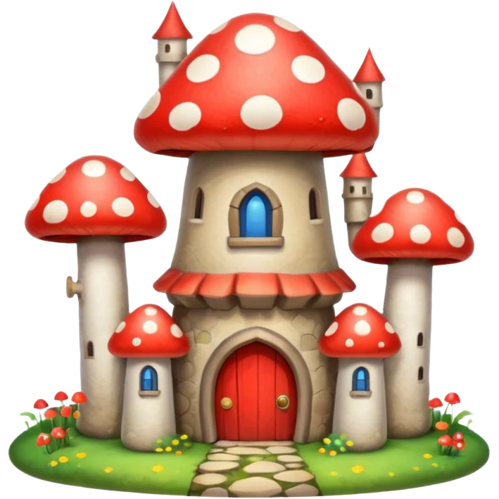 mushroom castle emoji