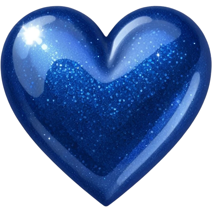 navy blue glitter heart emoji